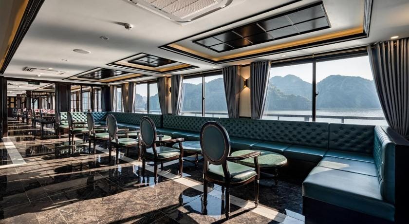 Rita Cruise Halong Docked boat in Laos