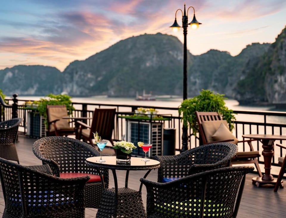 Rita Cruise Halong Docked boat in Laos