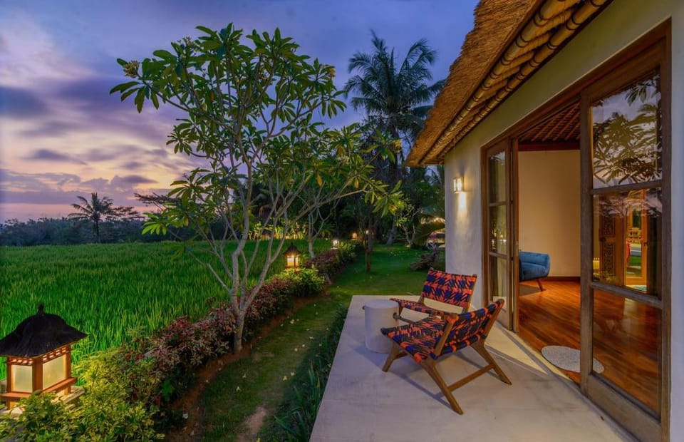 Secret Jungle Rice field Villa by famous designer Villa in Tampaksiring