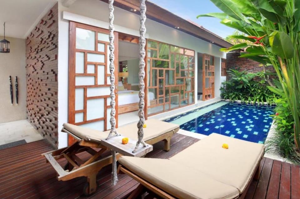 Cozy One BR Private Pool & Bathtub JU85A Villa in North Kuta