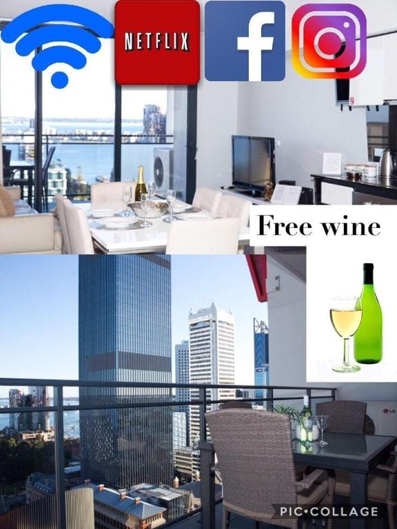 CENTRAL CBD EXEC STUNNING VIEW WIFI NETFLIX WINE Apartment in Perth
