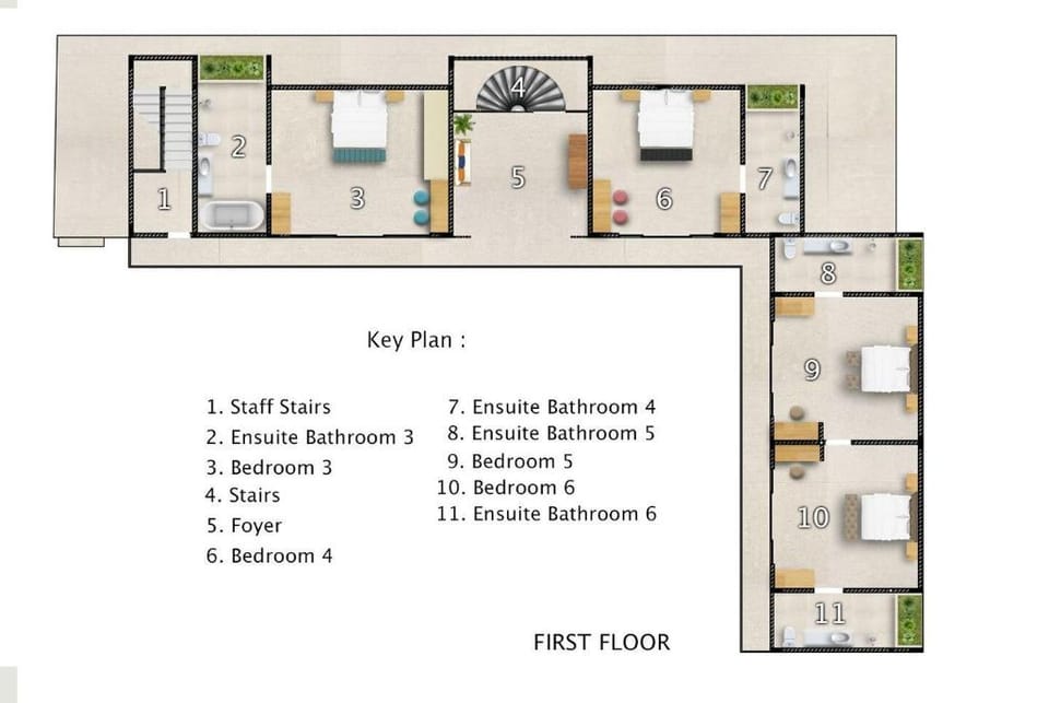 THE BOTANICAL 6 BED LUXURY 900 meter from beach Villa in Kuta