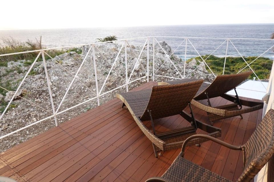 Jacuzzi and BBQ w/ Oceanview B Base Kouri Island Villa in Okinawa Prefecture