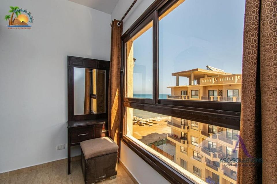Great Seafront 2 bedrooms at Turtles Beach Resort Apartment in Hurghada