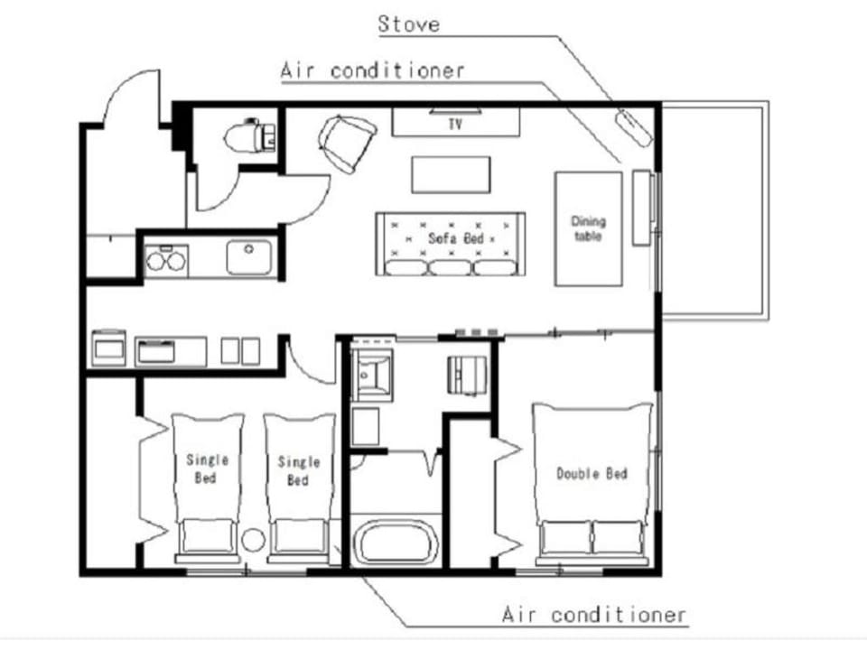K106★FreeCarpark★53m2-2BR★JR Kotoni 9minwalk_wifi★ Apartment in Sapporo