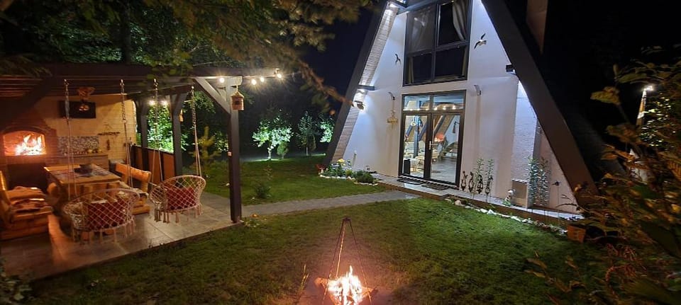 Forest A-frame chalet Villa in Romania