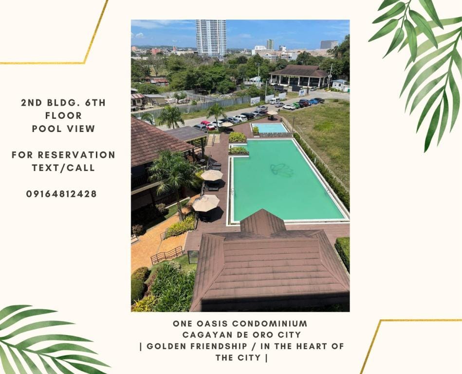 2BR w/Balcony & Pool view - One Oasis CDO Apartment in Cagayan de Oro