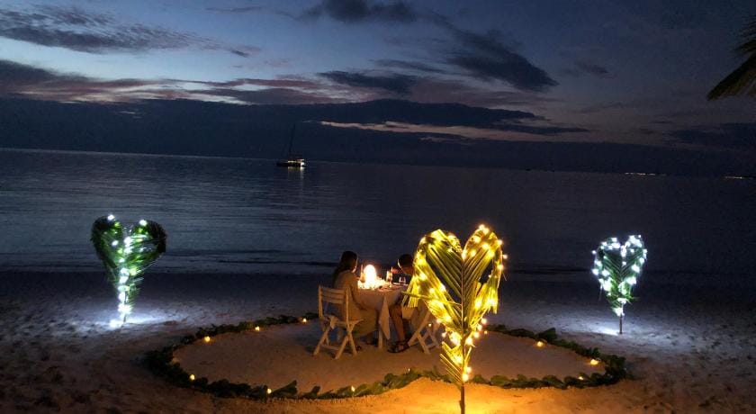 Sunrise by White sand dhigurah Hotel in Maldives