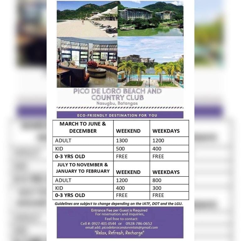Miranda B 410-1BR atPico de Loro by Raquel's Place Vacation rental in Nasugbu