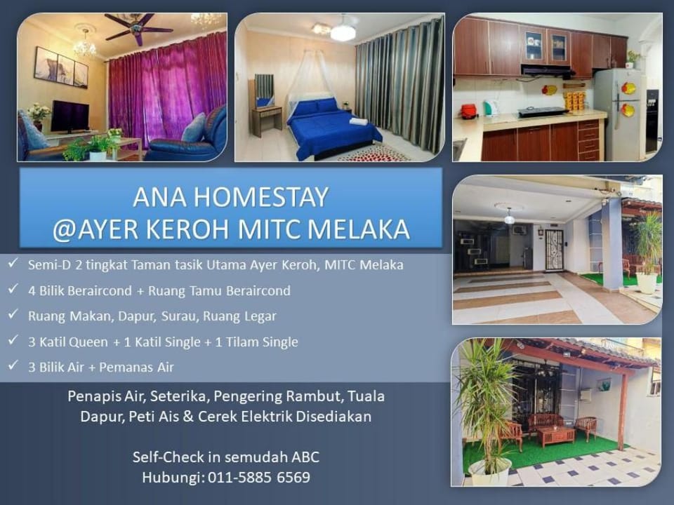 ANA DELUXE HOUSE 4 ROOMS @MITC UNIFI+FULL CHANNEL Vacation rental in Malacca