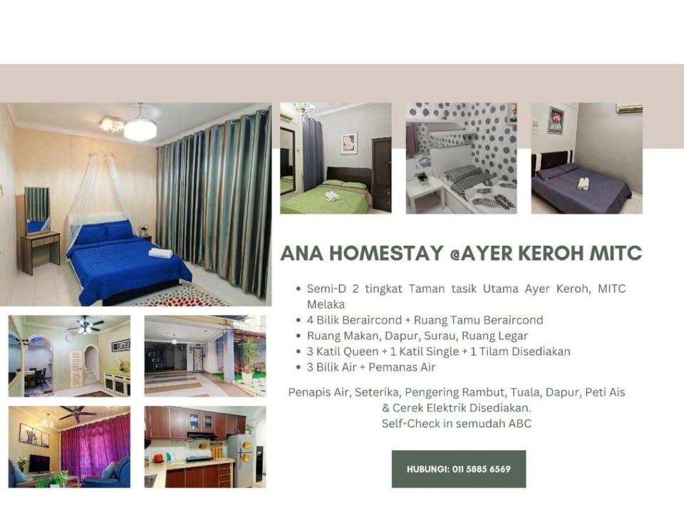 ANA DELUXE HOUSE 4 ROOMS @MITC UNIFI+FULL CHANNEL Vacation rental in Malacca