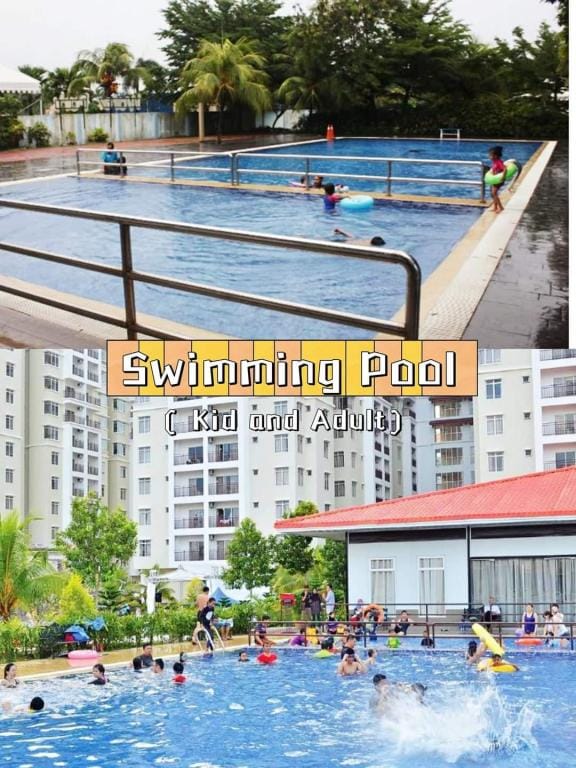 JACUZZI FREE WiFi Waterpark Super King Bed Resort Apartment in Malacca