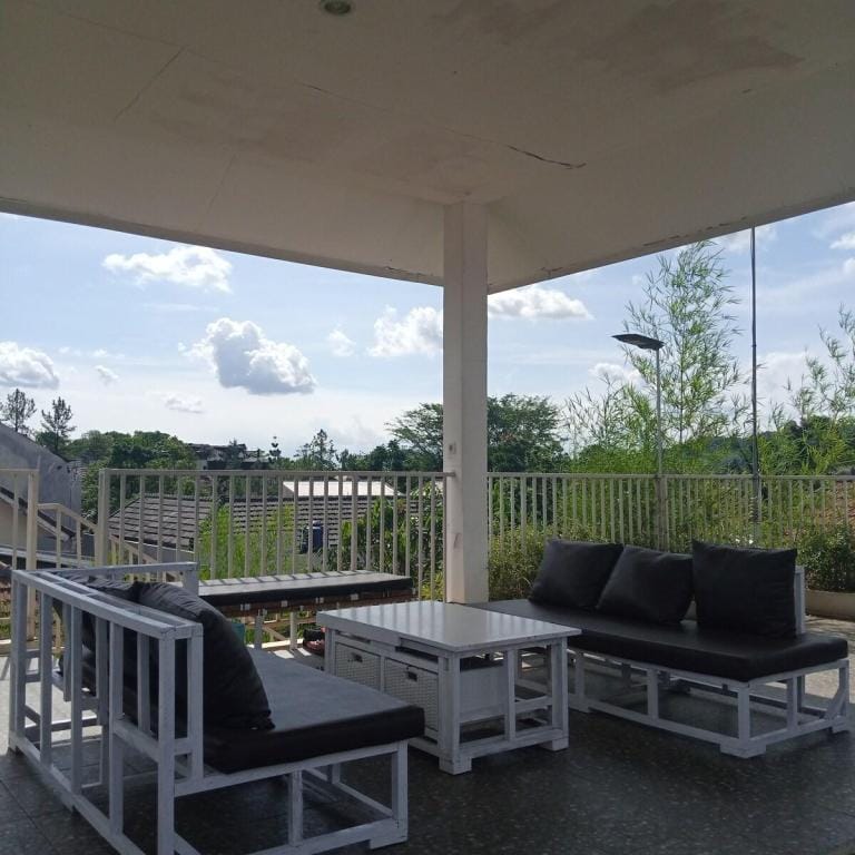 mountain view rooftop, big screen entertainment Villa in West Java