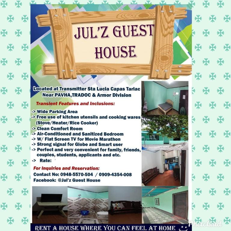 Jul'z Guest House/Transient House Vacation rental in Central Luzon