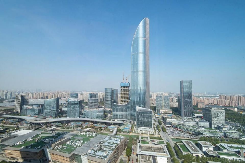 Yo11-高层落地窗观景套房近地铁金鸡湖博览中心月光码头诚品书店长租更优惠可月租 Apartment in Suzhou