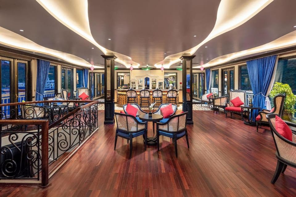 Le Journey Luxury Cruise Docked boat in Laos
