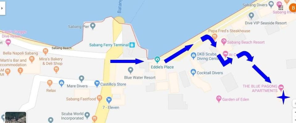 The Blue Pagong apt 6 in the heart of Sabang Apartment in Puerto Galera