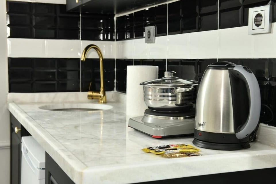 Room with private kitchen and bathroom at Kabataş Apartment in Istanbul