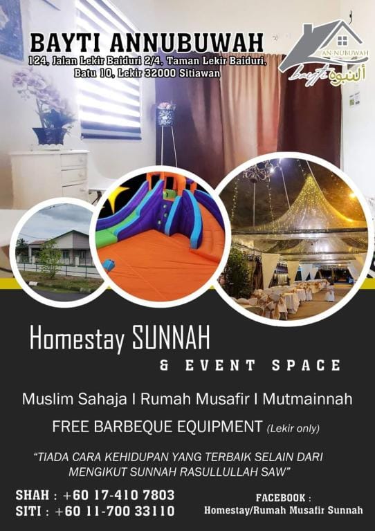 Homestay Sunnah dan event space (Bayti Annubuwah) Vacation rental in Perak Tengah District