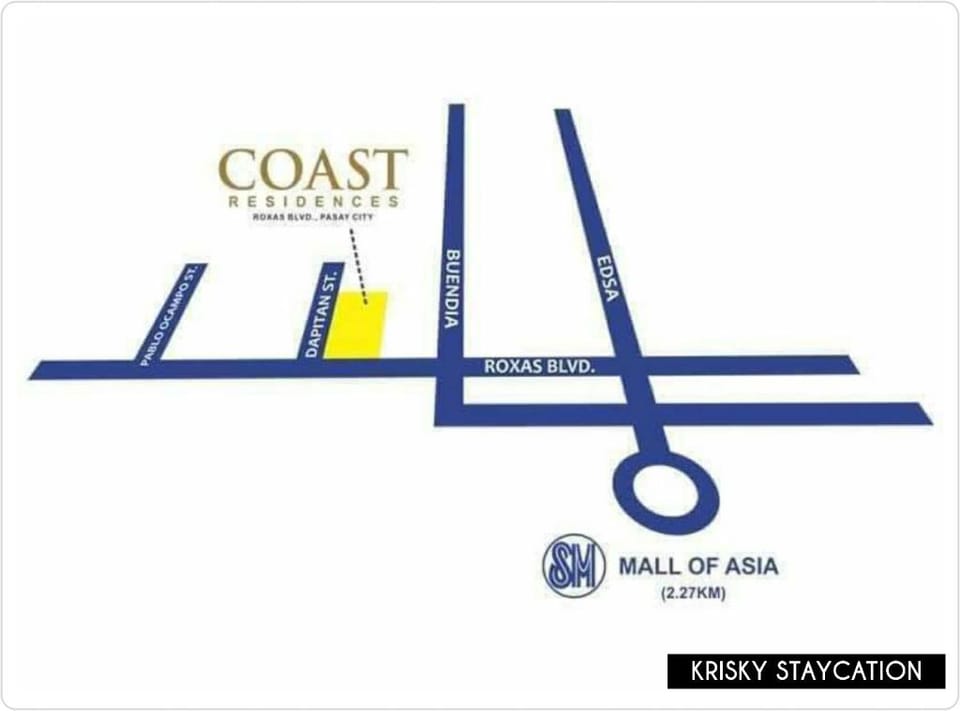 Condo near MOA, 1BR with balcony, Manila Bay View Apartment in Manila City