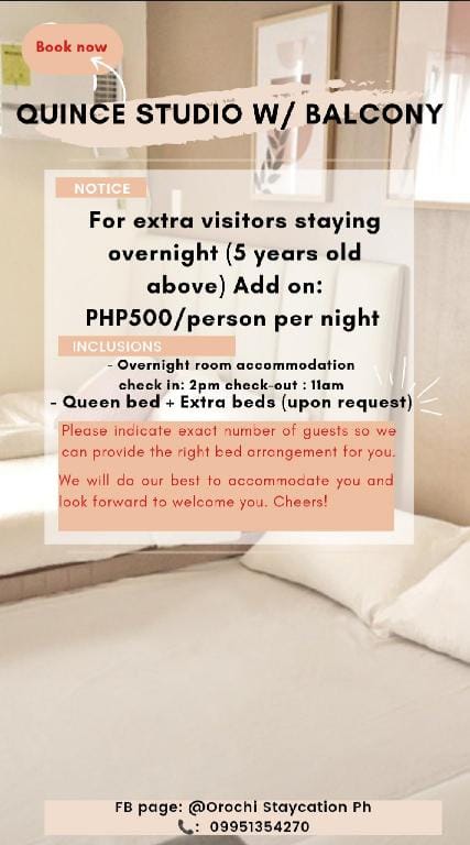 Quince Studio Urban Balcony Orochi PH @ Loop Tower Apartment in Cagayan de Oro