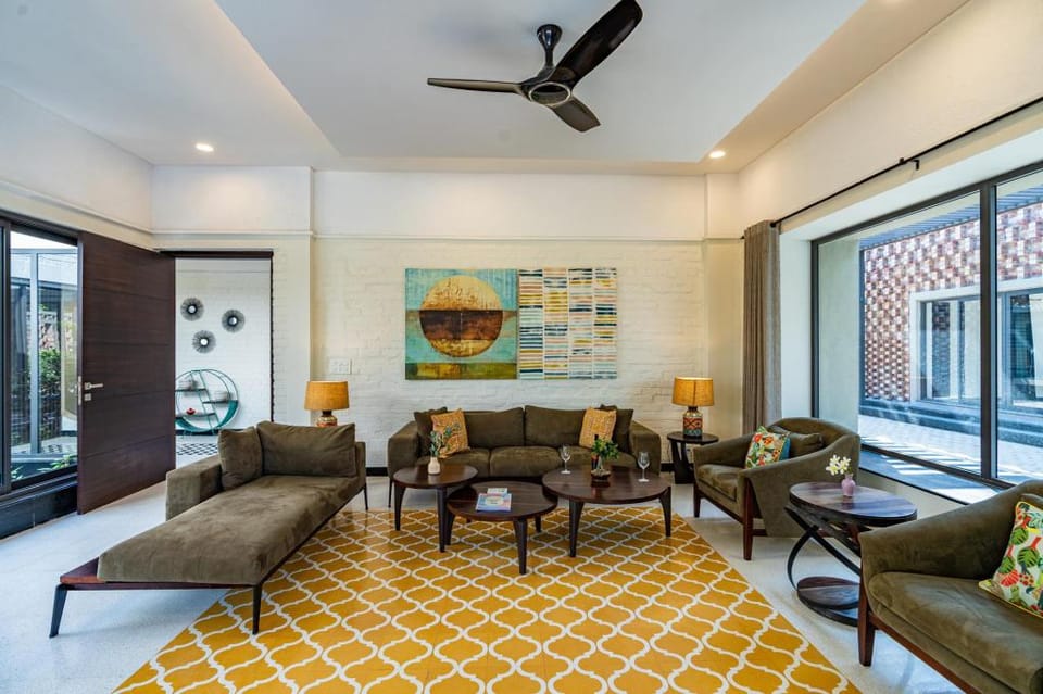StayVista at The Brick house w/ Outdoor Pool Villa in Gurugram