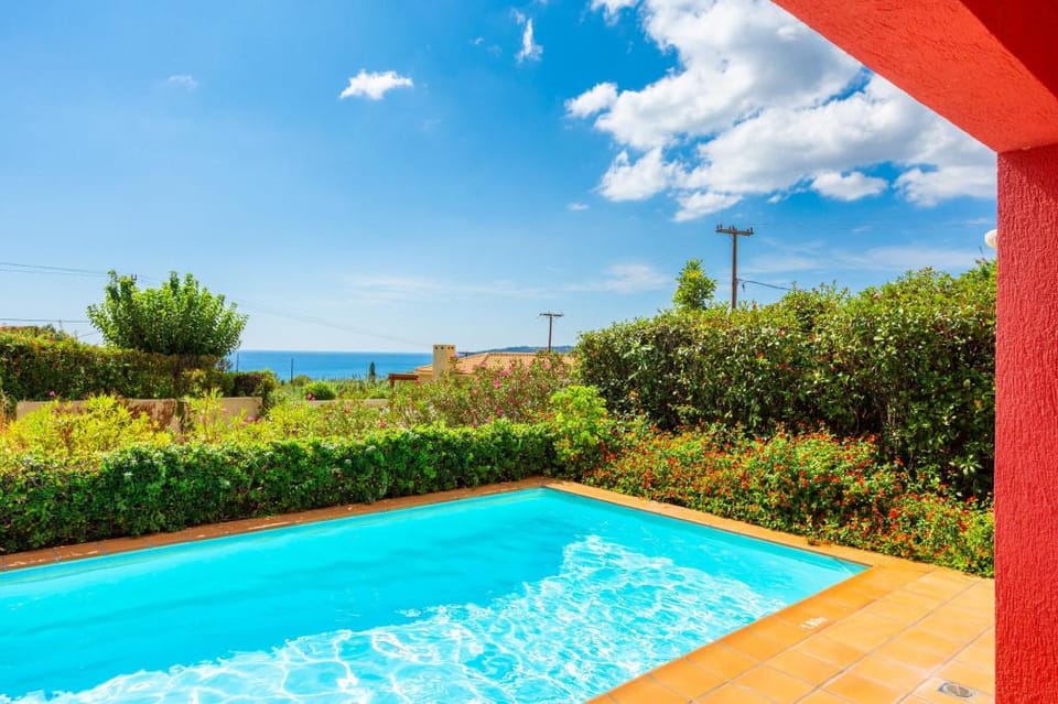 Villa Vali: Large Private Pool, Walk to Beach, Sea Views, A/C, WiFi, Car Not Required                Apartment in Cephalonia