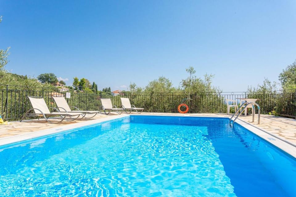 Vasillis: Large Private Pool, Walk to Beach, Sea Views, A/C, WiFi, Car Not Required                  Apartment in Corfu, Greece
