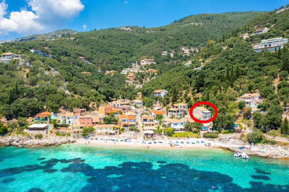 Villa Thalassa: Large Private Pool, Walk to Beach, Sea Views, A/C, WiFi, Car Not Required            Apartment in Corfu, Greece