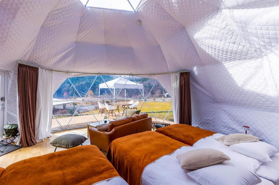 Onsen Glamping WOOODS Geihoku Luxury tent in Hiroshima Prefecture