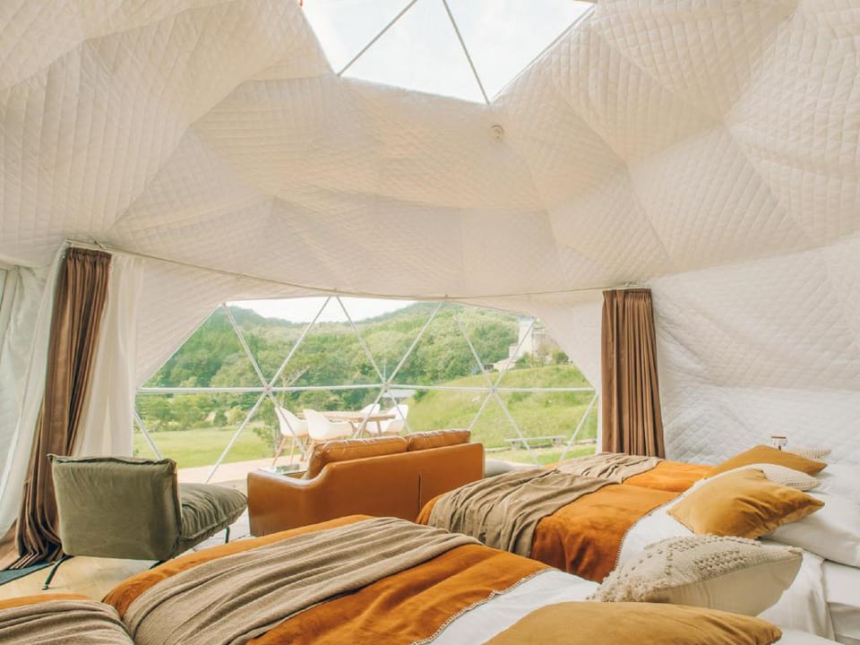 Onsen Glamping WOOODS Geihoku Luxury tent in Hiroshima Prefecture