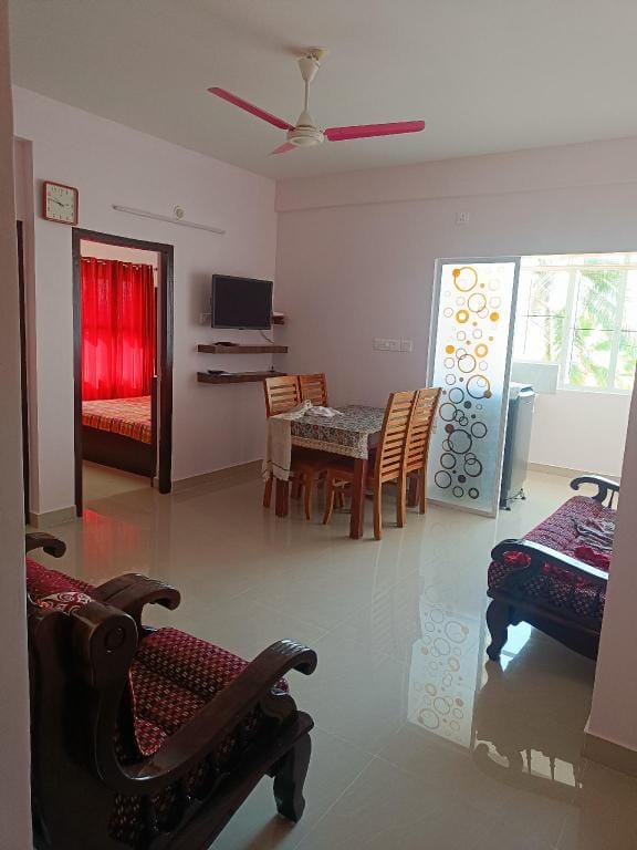 TWO BHK Furnished Flat Near-200 m-Guruvayur Temple Apartment in Kerala
