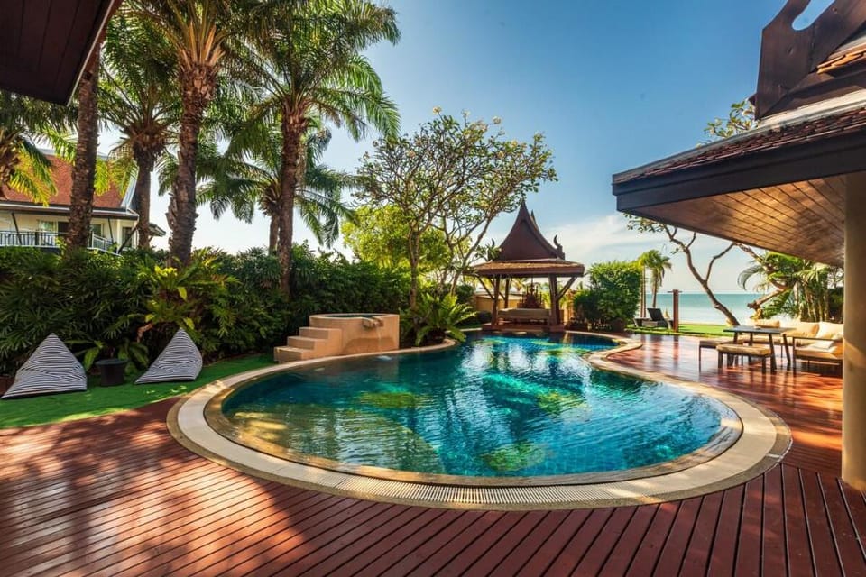 Gala Beachfront Pool Villa ~ Private Beach Villa in Pattaya City