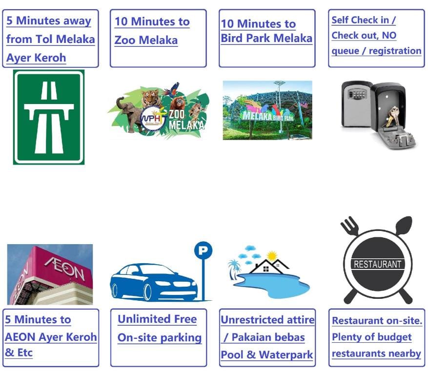 FREE 4 WATER THEMEPARK Tickets & WiFi Melaka Stay Apartment in Malacca