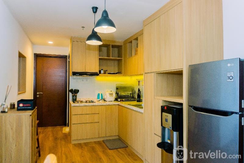 Japandi Design 1BR at West Vista By Travelio Apartment in Jakarta