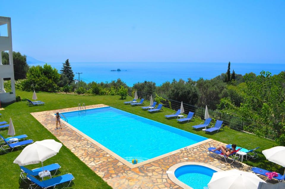Studio Apartments with pool, Panorama sea view - Pelekas Beach, Corfu Apartment in Corfu, Greece