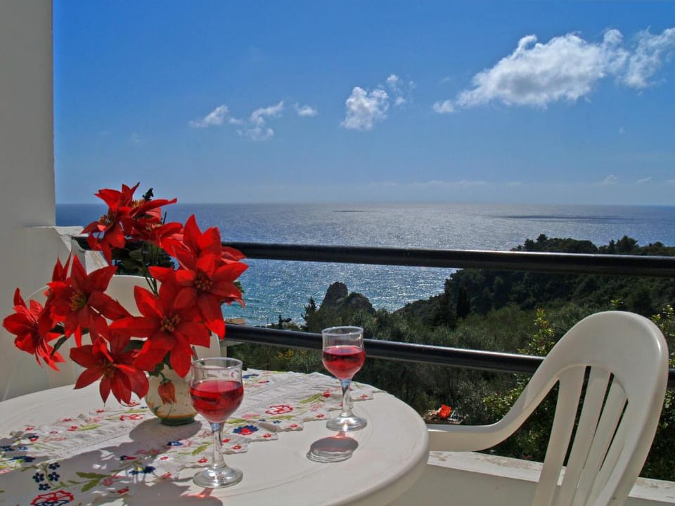Studio Apartment with adult and childrens pool and sea view - Pelekas Beach Apartment in Corfu, Greece