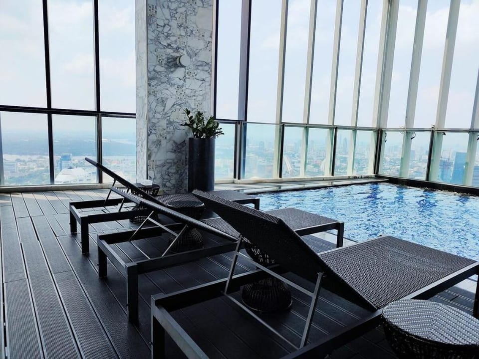 Rooftop pool gym luxury cozy studio Free Wifi  612 Apartment in Bangkok