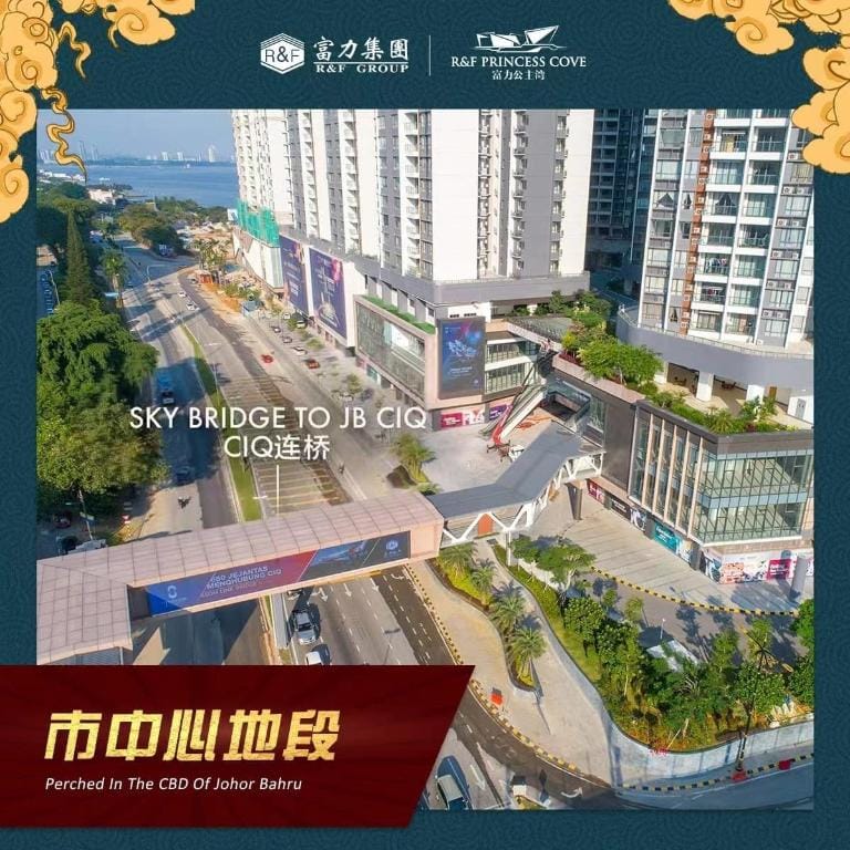 Comfy 1BR unit at R&F Princess by ANJU Apartment in Johor Bahru