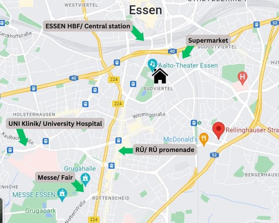Design Apts. Fair/ Trainstation/ Universityhospita Apartment in Essen