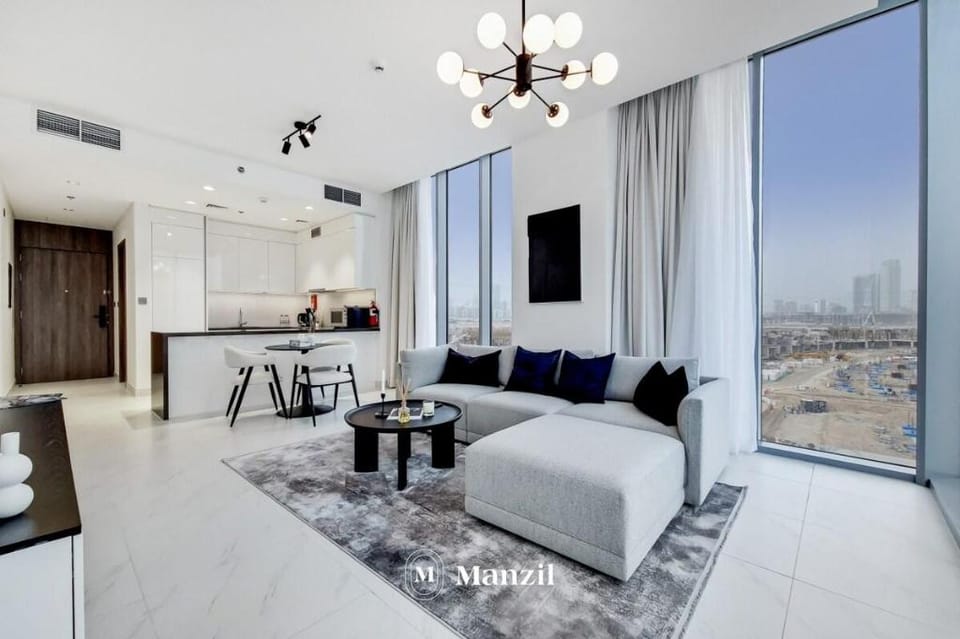 Stylish 1 BR at district one w/ Burj Khalifa View Apartment in Dubai