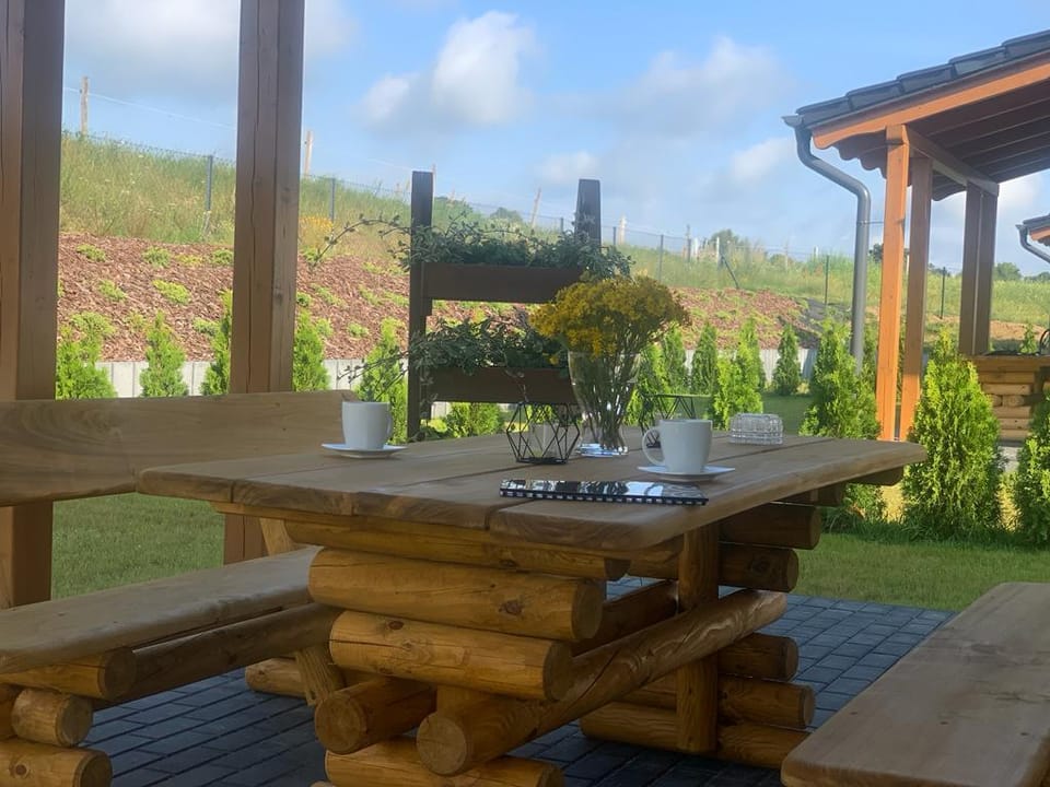 Kaszubska Osada Domek Mandaryna z Balią Vacation rental in Pomeranian Voivodeship