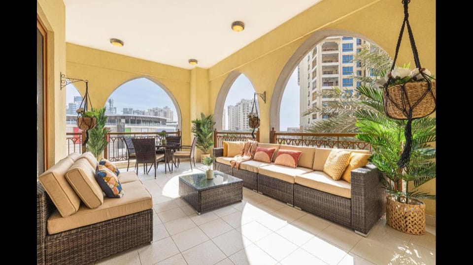 Large Terrace and Pool View | 2 Br. | Next to Mall Apartment in Dubai