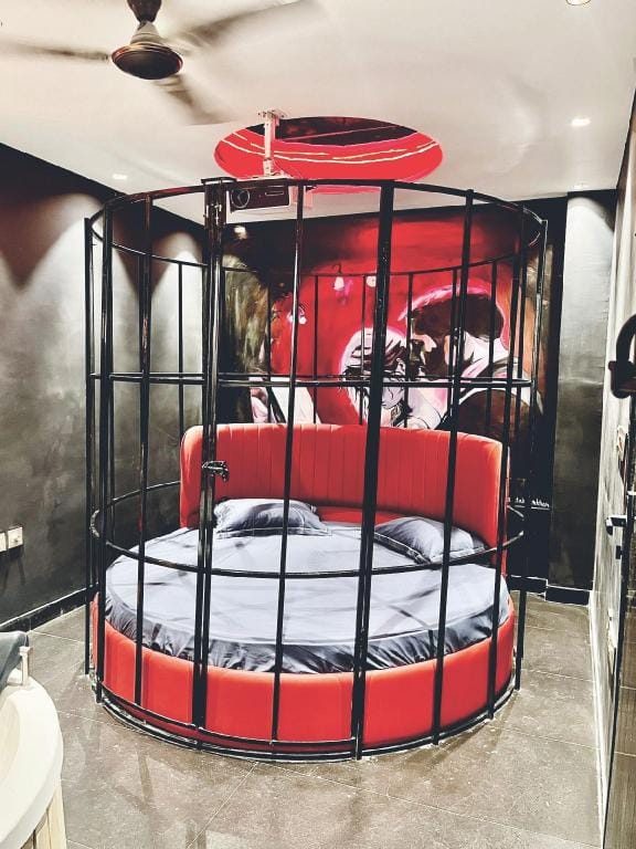 Red 50 Shades | BR w/ Jacuzzi, Cinema, Kitchenette Apartment in Delhi