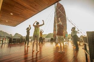 Cozy Boutique Cruise Docked boat in Laos