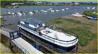 Inner Dowsing Lightship Docked boat in Rochester