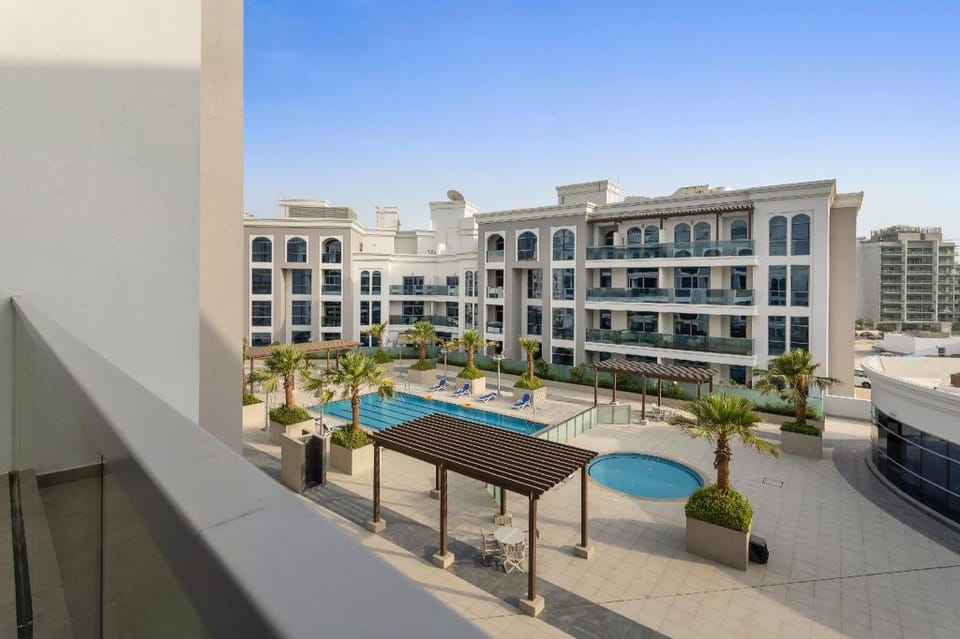 Silkhaus Aesthetic Pool   Gym   Art Gardens Apartment in Dubai