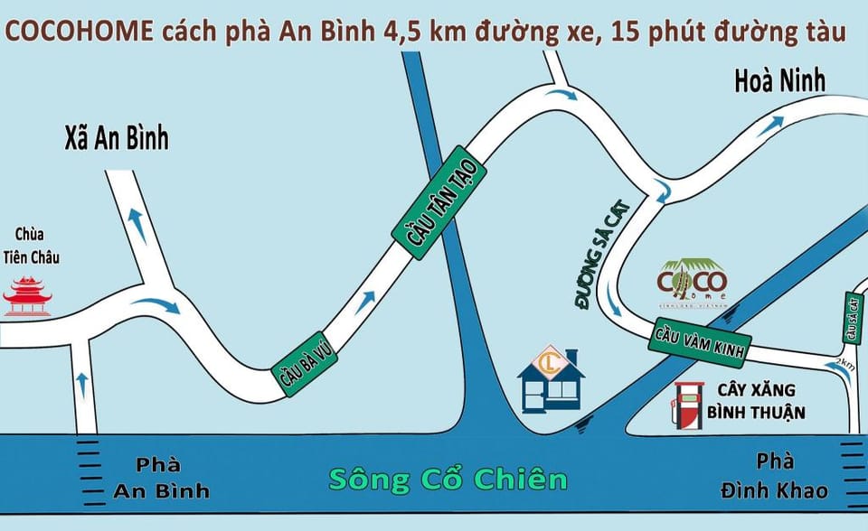 Nhà Dừa CocoHome Vinhlong-Unique-Peaceful- VIP5 Apartment in Cambodia