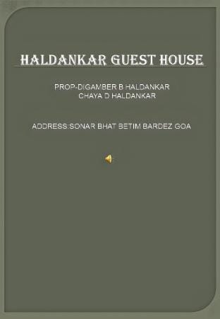 HALDANKAR GUEST HOUSE Apartment in Goa, India