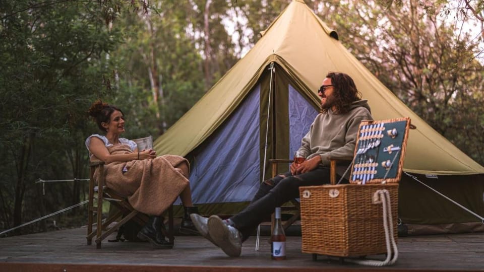 Tocumwal Chocolate School Glamping Luxury tent in Victoria